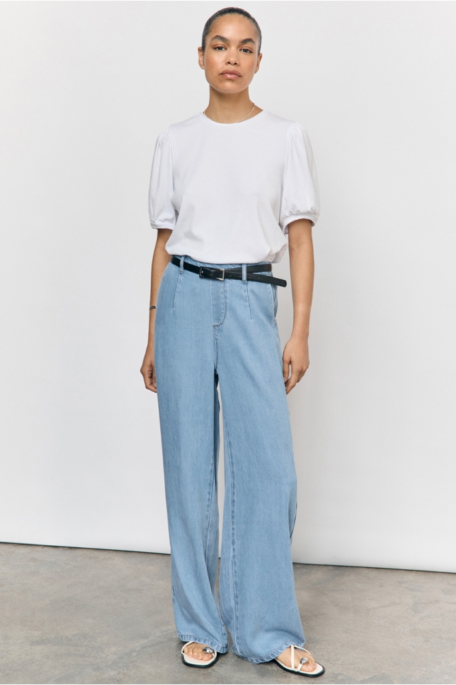 OBJFRAME LISA WIDE MW PANTS NOOS 23045548 LIGHT BLUE DENIM